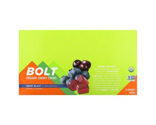 ProBar, Bolt, Organic Energy Chews, Berry Blast, 12 Packs, 2.1 oz (60 g) Each