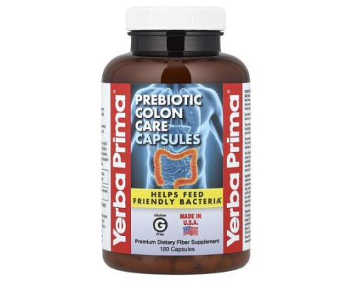 Yerba Prima, Prebiotic Colon Care, 180 Capsules Yerba Prima, Prebiotic Colon Care, 180 Capsules