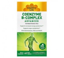 Country Life, Coenzyme B-Complex, Advanced, 60 Vegan Capsules