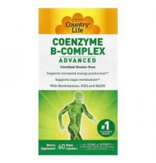 Country Life, Coenzyme B-Complex, Advanced, 60 Vegan Capsules