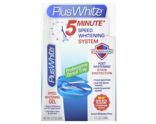 Plus White, 5 Minute Speed Whitening System, 1 Kit