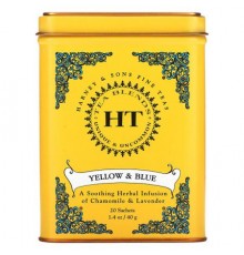 Harney & Sons, HT Tea Blend, Yellow & Blue, Chamomile and Lavender, Caffeine Free, 20 Sachets, 1.4 oz (40 g)