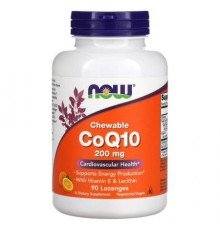 NOW Foods, Chewable CoQ10, 200 mg, 90 Lozenges