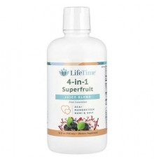 LifeTime Vitamins, 4-In-1 Superfruit Juice Blend, Acai, Mangosteen, Noni & Goji, 32 fl oz (946 ml)