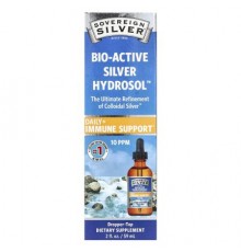 Sovereign Silver, Bio-Active Silver Hydrosol™ Dropper-Top, 10 PPM, 2 fl oz (59 ml)