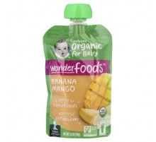 Gerber, Organic for Baby, Wonder Foods™, 2nd Foods®, Banana Mango, 3.5 oz (99 g) (Discontinued Item)