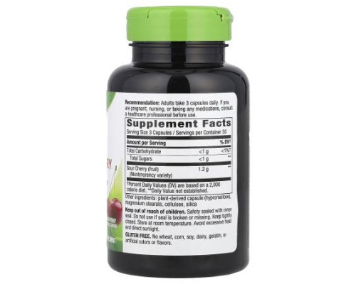 Nature's Way, Tart Cherry, Ultra Capsules, 90 Vegan Capsules (400 mg per Capsule)