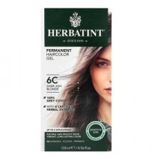 Herbatint, Permanent Haircolor Gel, 6C Dark Ash Blonde, 4.56 fl oz (135 ml)