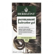 Herbatint, Permanent Haircolor Gel, 7D Golden Blonde, 5.75 fl oz (170 ml)
