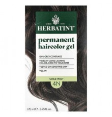 Herbatint, Permanent Haircolor Gel, 4N Chestnut, 5.75 fl oz (170 ml)