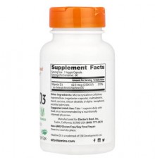 Doctor's Best, Vegan D3 with Vitashine D3, 62.5 mcg (2,500 IU), 60 Veggie Caps