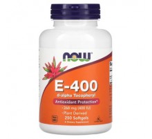 NOW Foods, E-400, 268 mg (400 IU), 250 Softgels
