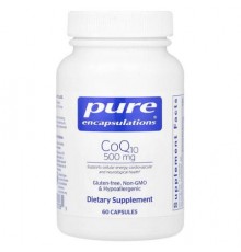 Pure Encapsulations, CoQ10, 500 mg, 60 Capsules