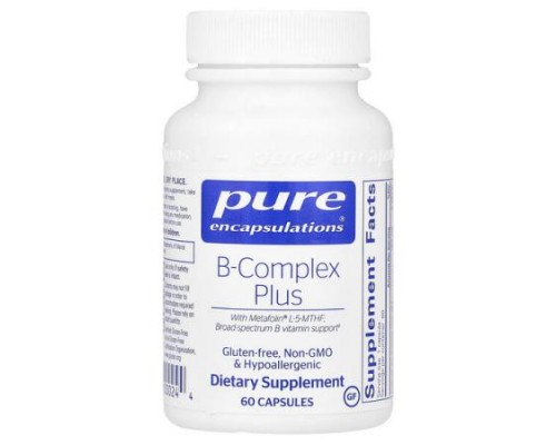 Pure Encapsulations, B-Complex Plus, 60 Capsules Pure Encapsulations, B-Complex Plus, 60 Capsules