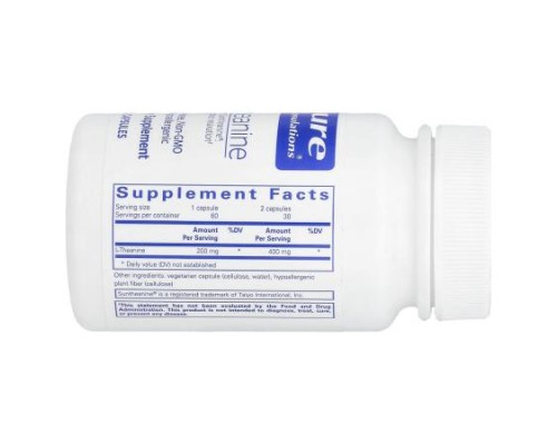 Pure Encapsulations, l-Theanine, 60 Capsules Pure Encapsulations, l-Theanine, 60 Capsules