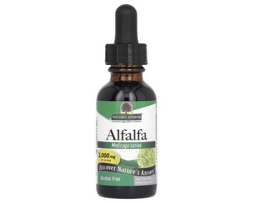 Nature's Answer, Alfalfa, Alcohol-Free, 2,000 mg , 1 fl oz (30 ml) Nature's Answer, Alfalfa, Alcohol-Free, 2,000 mg , 1 fl oz (30 ml)