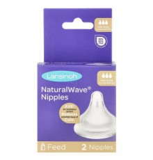 Lansinoh, NaturalWave® Nipples, Fast Flow, 2 Nipples