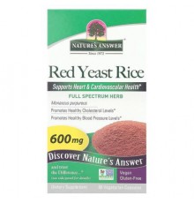 Nature's Answer, Red Yeast Rice, 600 mg, 90 Vegetarian Capsules