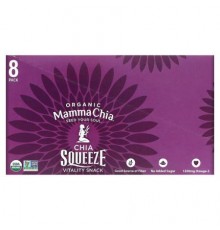 Mamma Chia, Organic Chia Squeeze, Vitality Snack, Blackberry Bliss, 8 Squeezes, 3.5 oz (99 g) Each