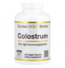 California Gold Nutrition, Colostrum with 20% IgG Immunoglobulins, 240 Veggie Capsules