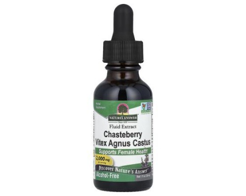 Nature's Answer, Chasteberry Vitex Agnus Castus, Fluid Extract, Alcohol-Free, 2,000 mg, 1 fl oz (30 ml)