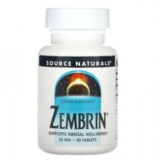 Source Naturals, Zembrin, 25 mg, 30 Tablets