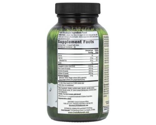 Irwin Naturals, CLA Lean, Body Fat Reduction™, 80 Liquid Soft-Gels