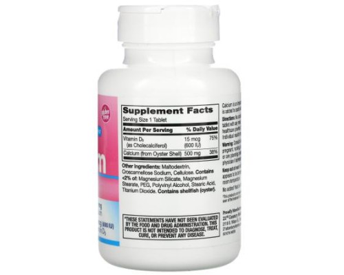 21st Century, Calcium 500 + D3, 15 mcg (600 IU), 90 Tablets 21st Century, Calcium 500 + D3, 15 mcg (600 IU), 90 Tablets