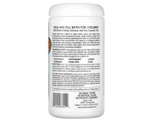 Abra Therapeutics, Aromasaurus Cold & Flu, Aroma Therapy Bubble Bath For Children, 16 oz (453 g) Abra Therapeutics, Aromasaurus Cold & Flu, Aroma Therapy Bubble Bath For Children, 16 oz (453 g)