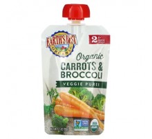 Earth's Best, Organic Veggie Puree, 6+ Months, Carrots & Broccoli, 3.5 oz (99 g)