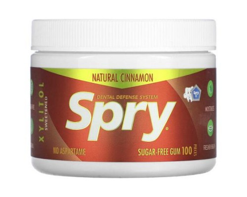 Xlear, Spry, Chewing Gum, Natural Cinnamon, Sugar Free, 100 Pieces Xlear, Spry, Chewing Gum, Natural Cinnamon, Sugar Free, 100 Pieces