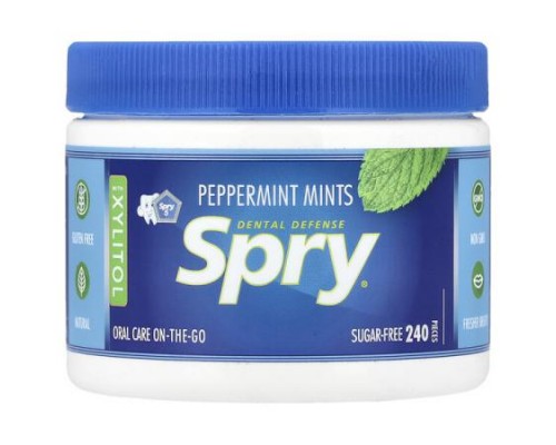 Xlear, Spry®, Peppermint Mints, 240 Pieces, (144 g) Xlear, Spry®, Peppermint Mints, 240 Pieces, (144 g)