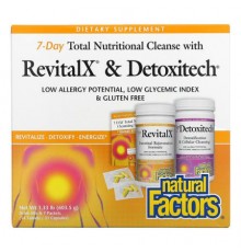 Natural Factors, 7-Day Total Nutritional Cleansing with RevitalX & Detoxitech, 1.33 lb (603.5 g)