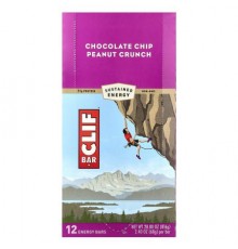 Clif Bar, Energy Bar, Chocolate Chip Peanut Crunch, 12 Bars, 2.40 oz (68 g) Each (Discontinued Item)