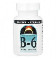 Source Naturals, B-6, 100 Tablets