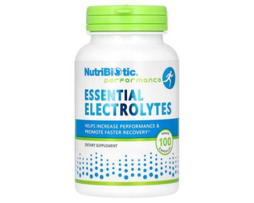 NutriBiotic, Performance, Essential Electrolytes, 100 Vegan Capsules NutriBiotic, Performance, Essential Electrolytes, 100 Vegan Capsules