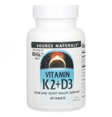 Source Naturals, Vitamin K2 + D3, 60 Tablets
