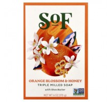 SoF, Triple Milled Bar Soap with Shea Butter, Orange Blossom & Honey, 6 oz (170 g)