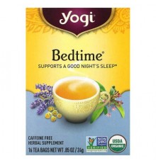 Yogi Tea, Bedtime, Caffeine Free, 16 Tea Bags, .85 oz (24 g)