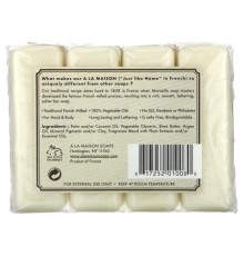 A La Maison de Provence, Hand & Body Bar Soap, Oat Milk, 4 Bars, 3.5 oz (100 g) Each