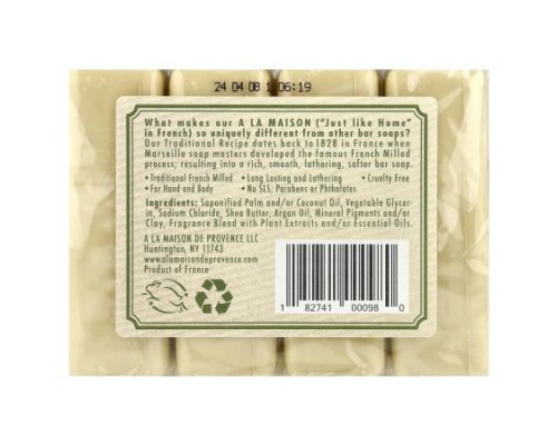 A La Maison de Provence, Hand & Body Bar Soap, Rosemary Mint, 4 Bars, 3.5 oz (100 g) Each A La Maison de Provence, Hand & Body Bar Soap, Rosemary Mint, 4 Bars, 3.5 oz (100 g) Each