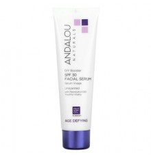 Andalou Naturals, Facial Serum, Age Defying, SPF 30, Unscented, 2 fl oz (58 ml)