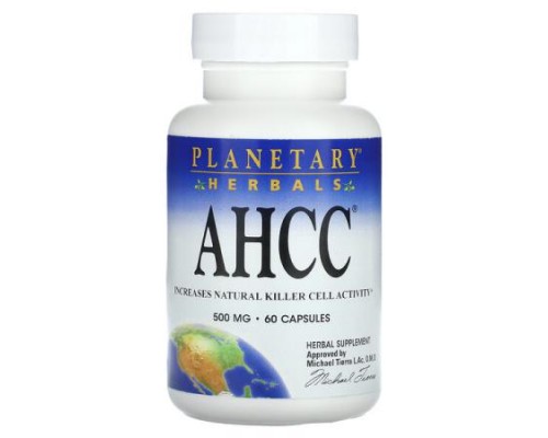 Planetary Herbals, AHCC, 60 Capsules (250 mg per Capsule) Planetary Herbals, AHCC, 60 Capsules (250 mg per Capsule)