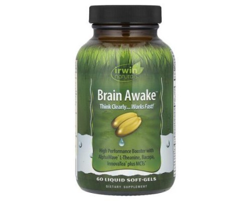 Irwin Naturals, Brain Awake®, 60 Liquid Soft-Gels