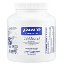 Pure Encapsulations, Cal/Mag 2:1 (Malate), 180 Capsules