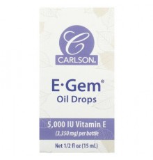 Carlson, E-Gem Oil Drops, 1/2 fl oz (15 ml)