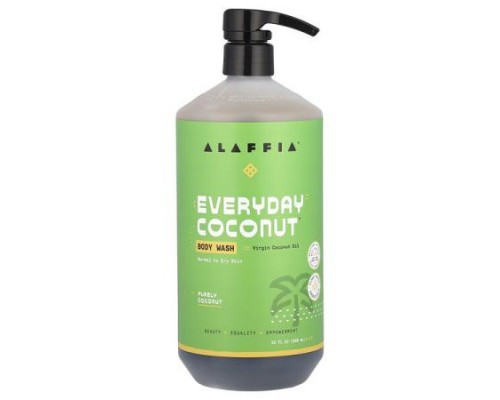 Alaffia, Everyday Coconut®, Body Wash, Normal to Dry Skin, Purely Coconut, 32 fl oz (946 ml) Alaffia, Everyday Coconut®, Body Wash, Normal to Dry Skin, Purely Coconut, 32 fl oz (946 ml)