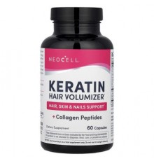 NeoCell, Keratin Hair Volumizer + Collagen Peptides, 60 Capsules