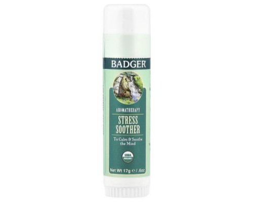 Badger, Aromatherapy, Stress Soother, Tangerine & Rosemary, 0.60 oz (17 g) Badger, Aromatherapy, Stress Soother, Tangerine & Rosemary, 0.60 oz (17 g)