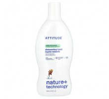 ATTITUDE, Dishwashing Liquid, Green Apple & Basil, 23.7 fl oz (700 ml)